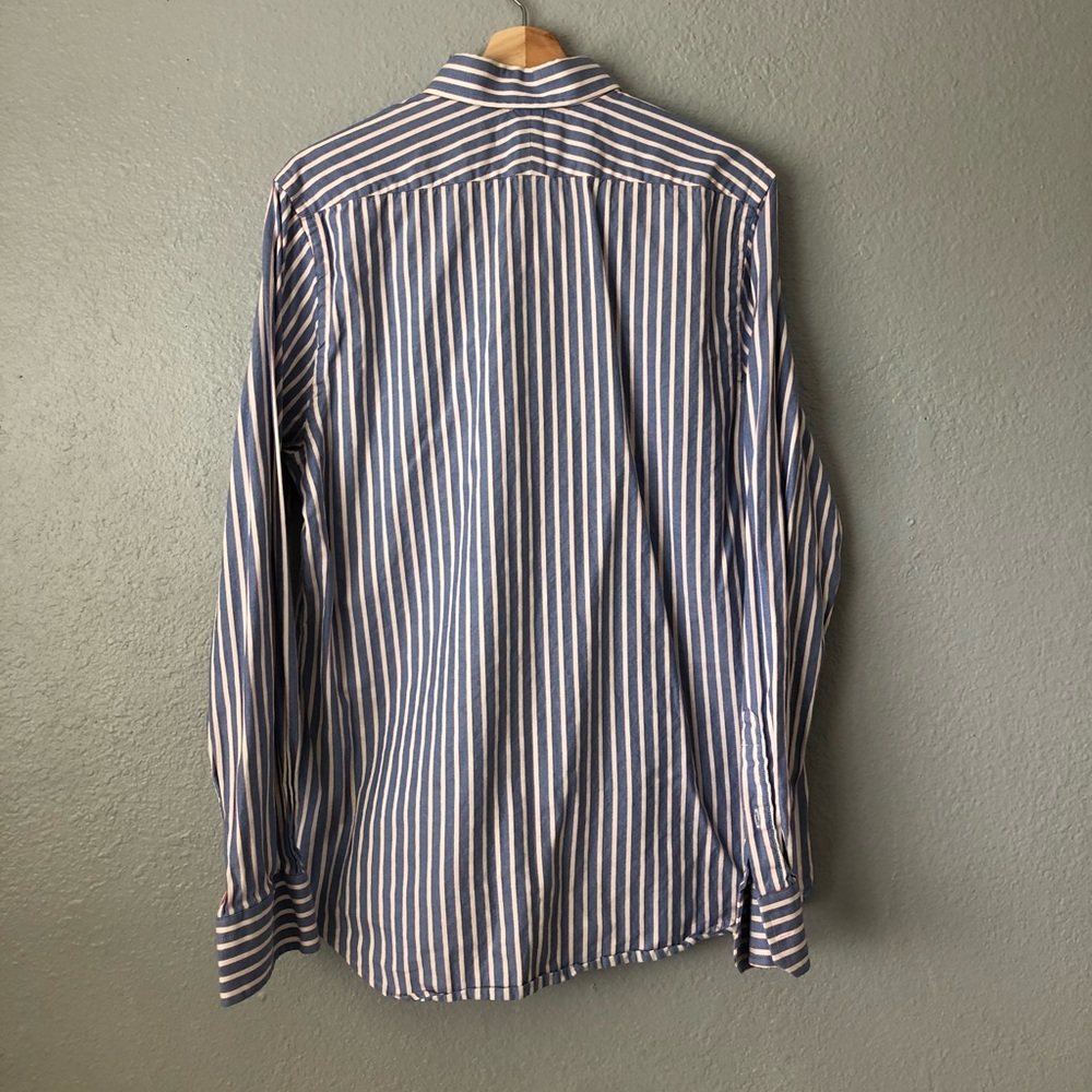 Express Design Studio Pinstriped Button Up Top - image 4